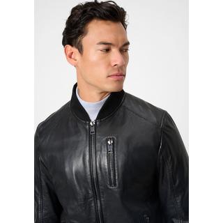 RICANO  Veste en cuir pour homme Samuel, moderne style universitaire 