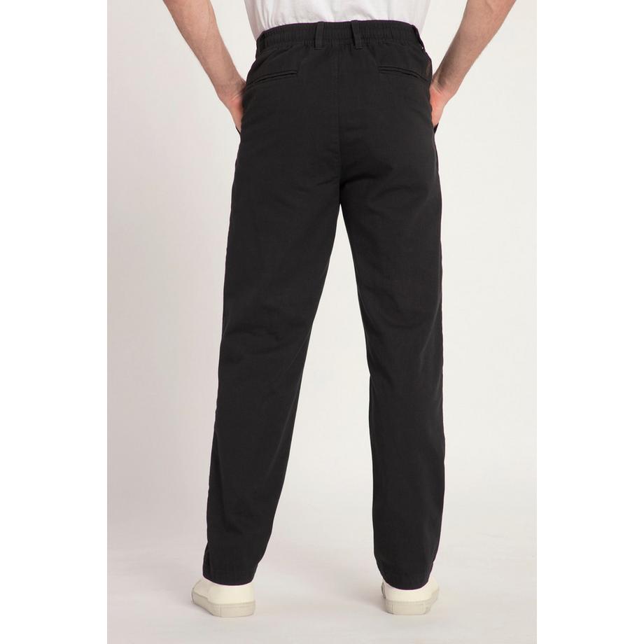 JP1880 Pantaloni Effetto Lino Basic Fit Casual con Cintura Elastica  
