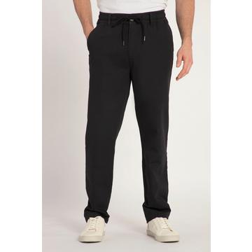 Pantaloni con effetto lino, taglio comodo e cintura elastica
