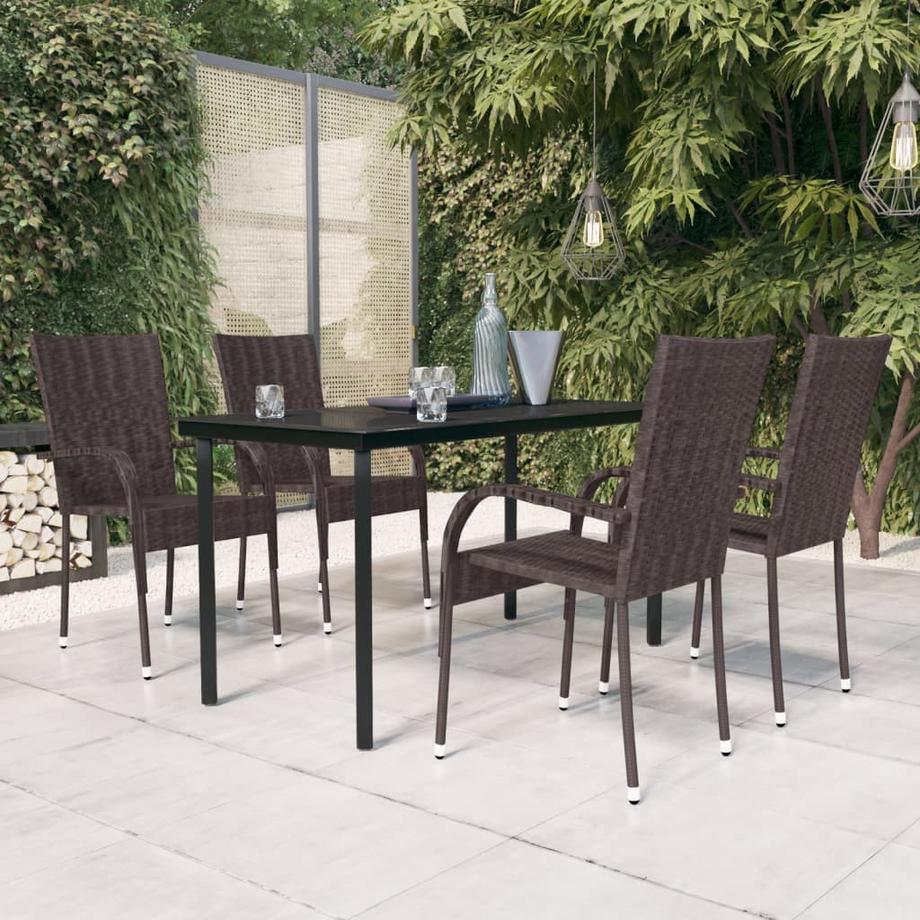 VidaXL set da pranzo da giardino  