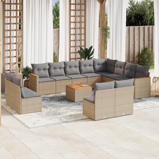 VidaXL set divano da giardino Polirattan  