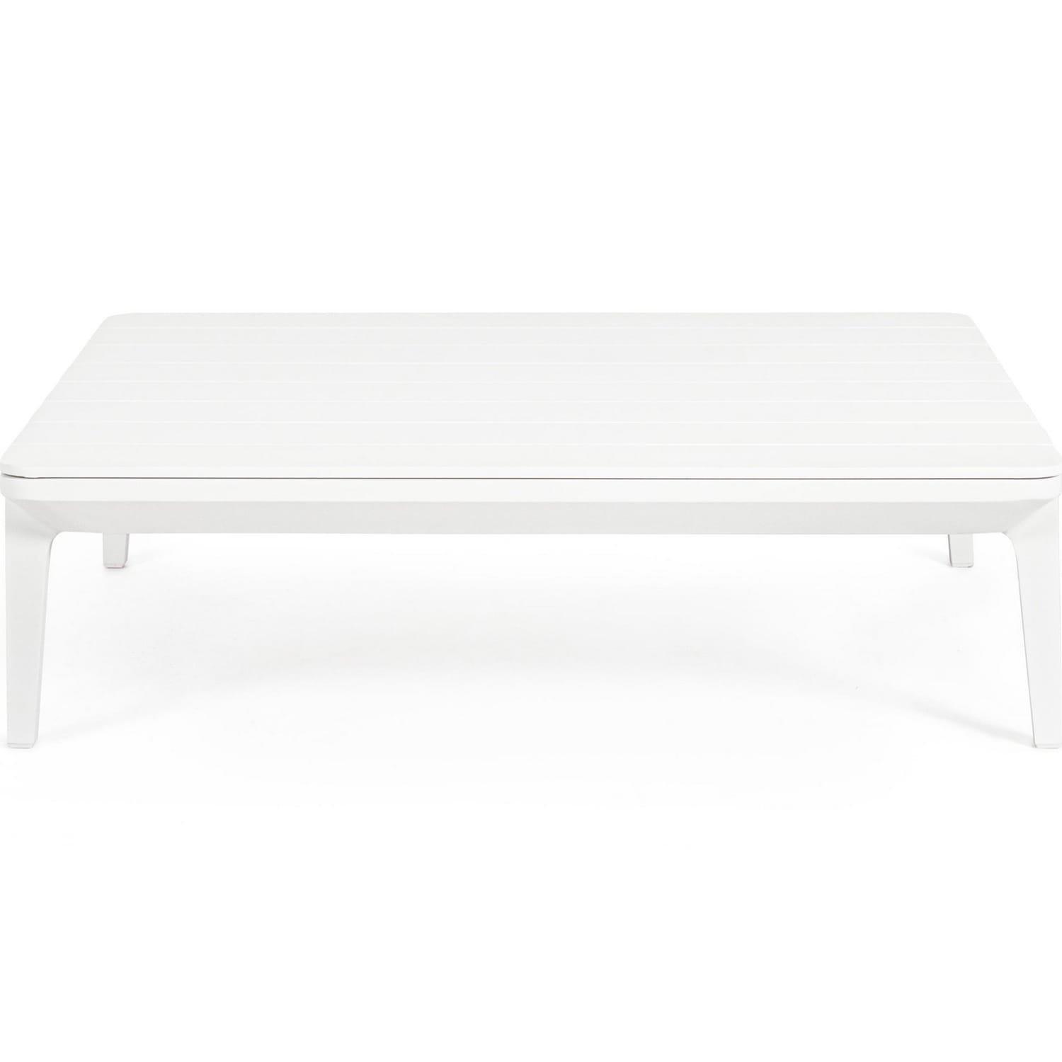 mutoni Table basse de jardin Matrix blanc 99x99  