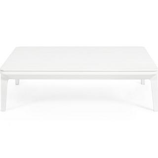 mutoni Table basse de jardin Matrix blanc 99x99  