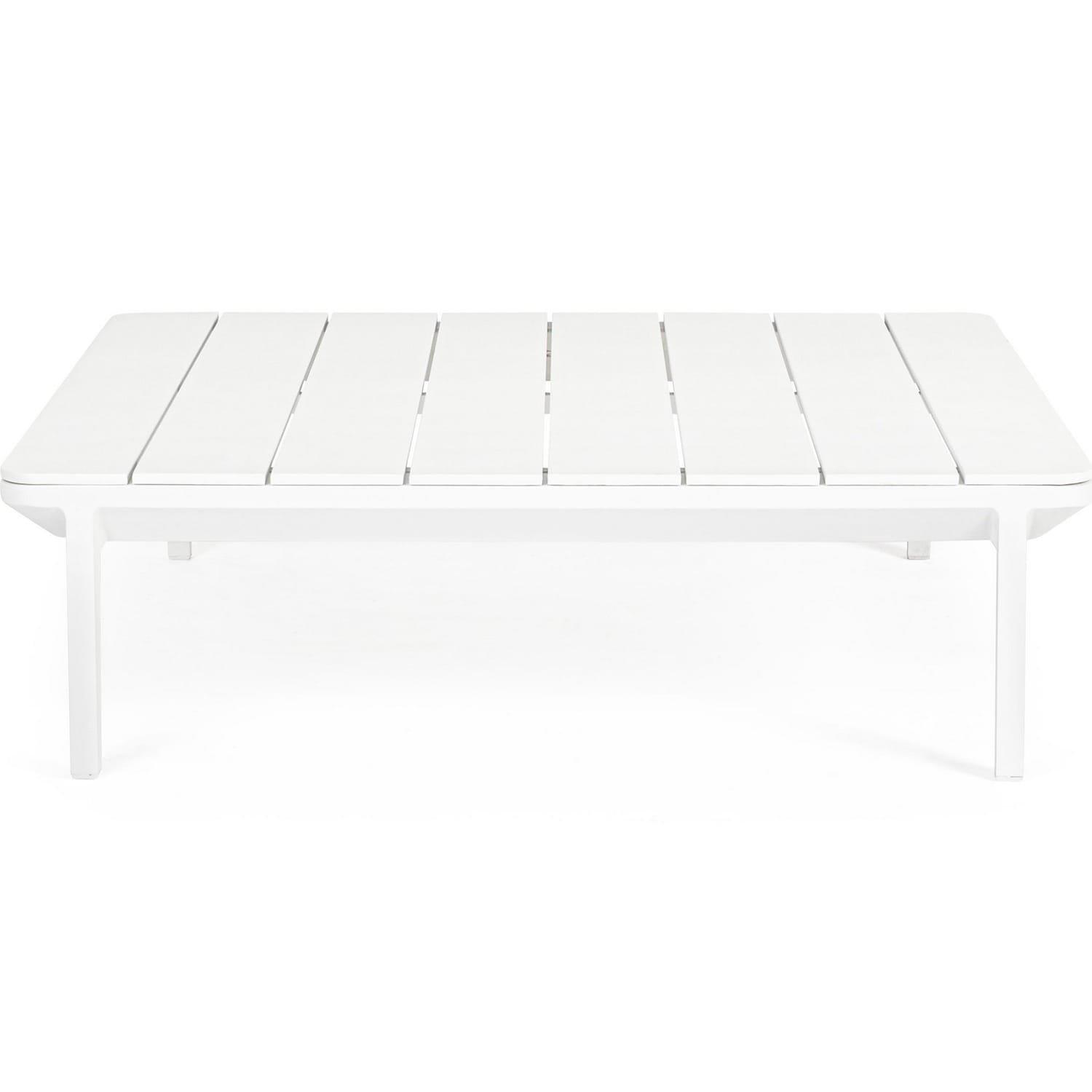 mutoni Table basse de jardin Matrix blanc 99x99  