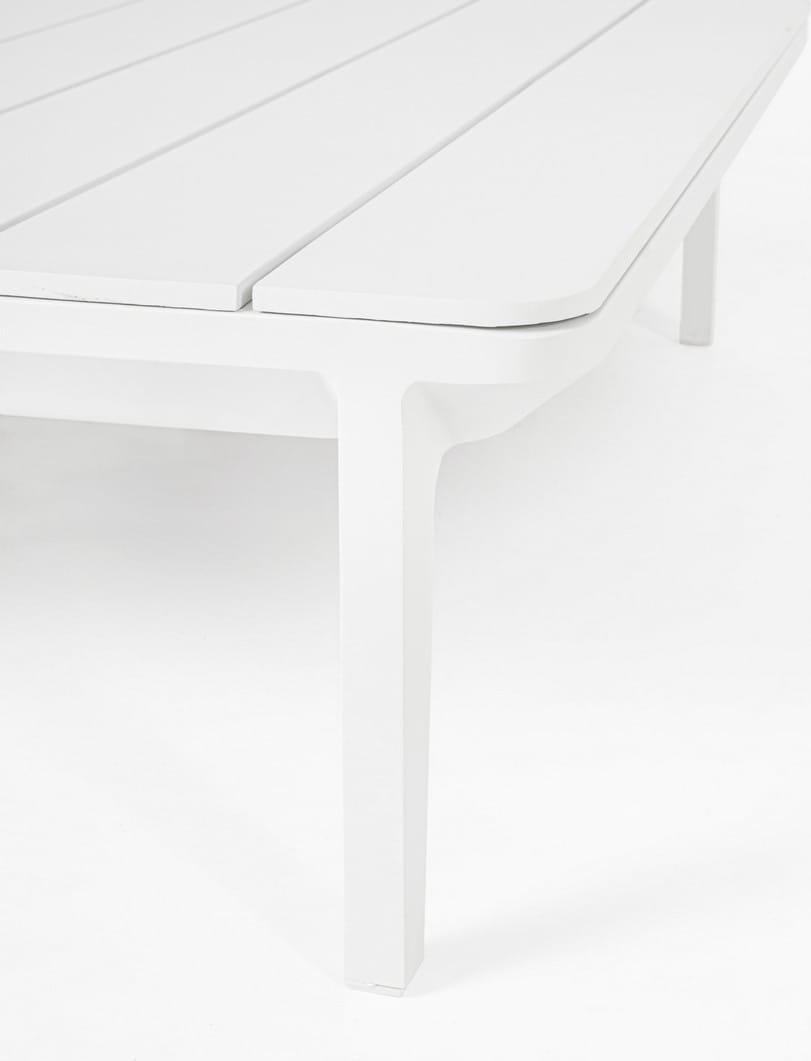 mutoni Table basse de jardin Matrix blanc 99x99  