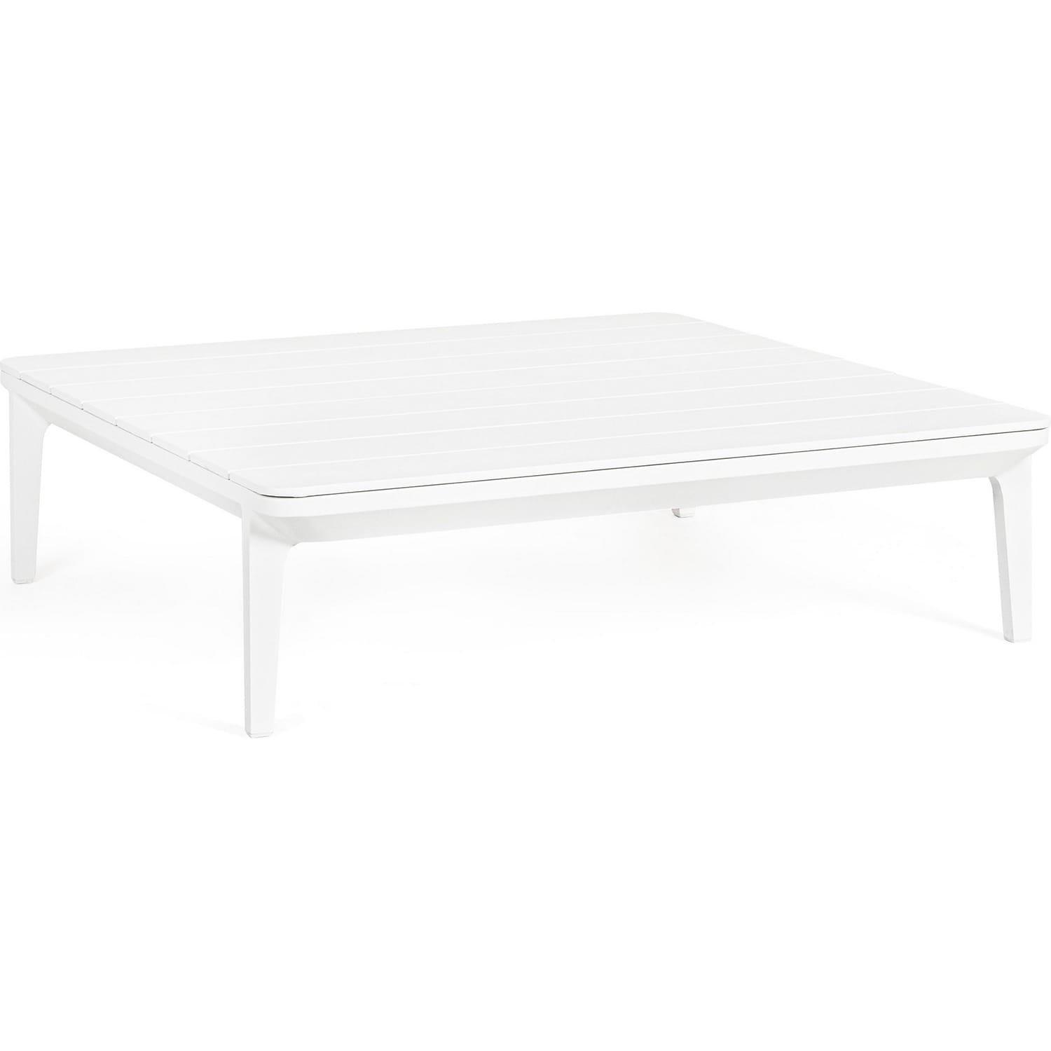 mutoni Table basse de jardin Matrix blanc 99x99  