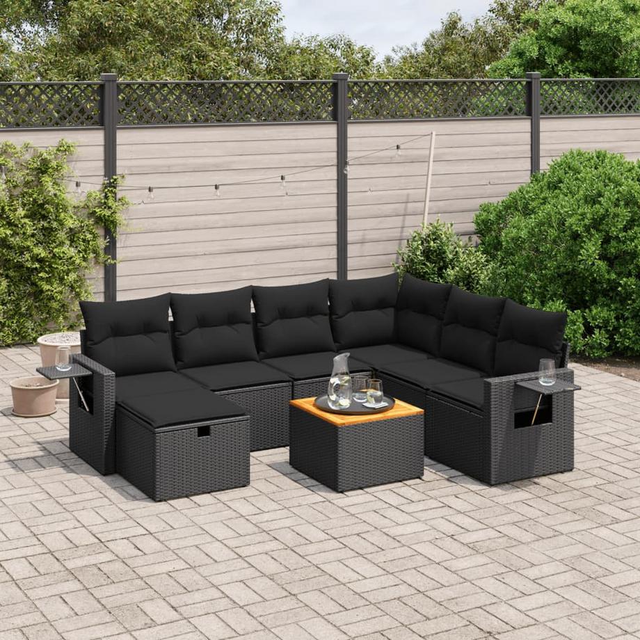 VidaXL set divano da giardino Polirattan  