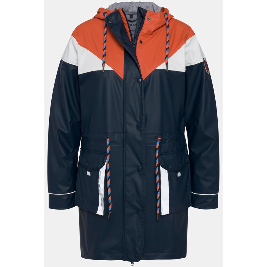 Ulla Popken Veste ciré Capuche Cordon Coulissant  