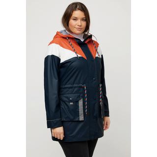 Ulla Popken Giacca in tela cerata Cappuccio Coulisse  