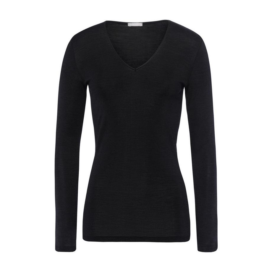 Woolen Silk Langarm-Shirt