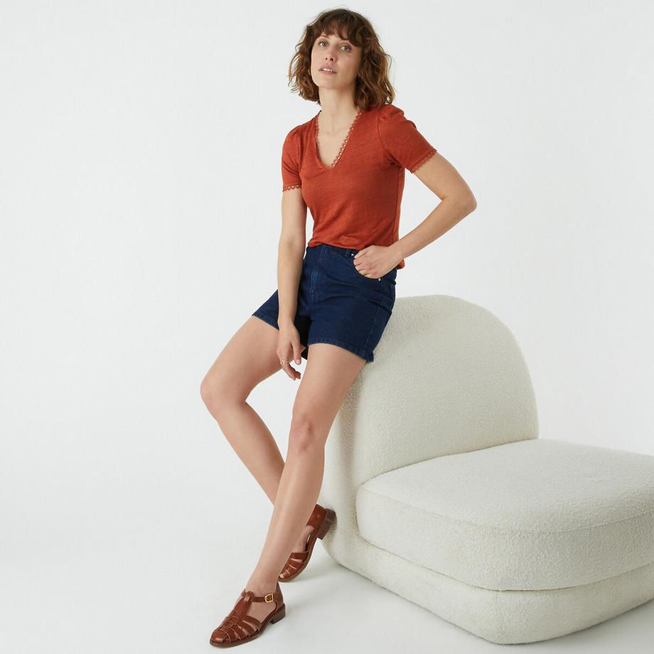 La Redoute Collections Sandali piatti in pelle  