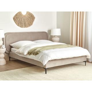 Beliani Bett mit Lattenrost aus Samtstoff Modern SUZETTE  