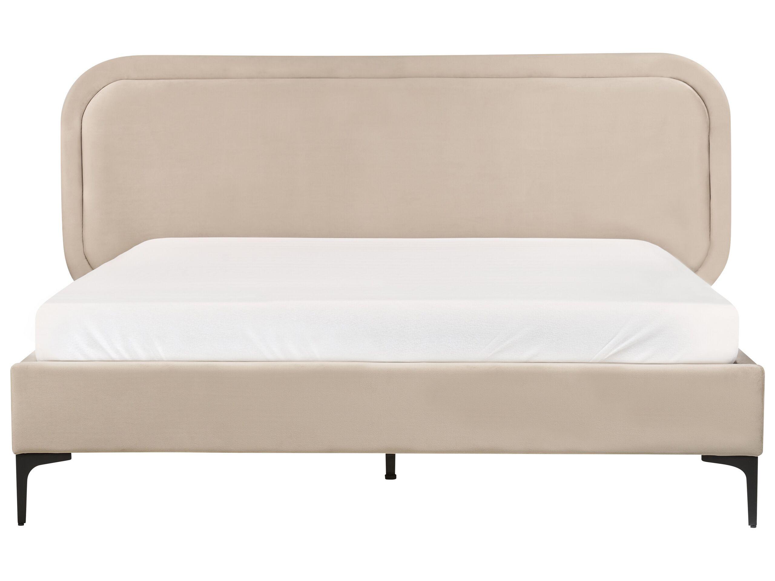 Beliani Bett mit Lattenrost aus Samtstoff Modern SUZETTE  