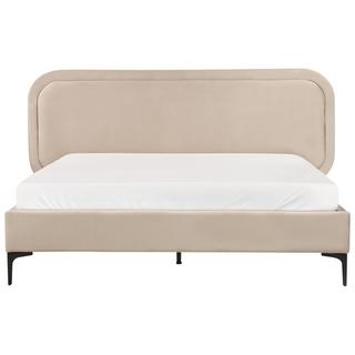 Beliani Bett mit Lattenrost aus Samtstoff Modern SUZETTE  