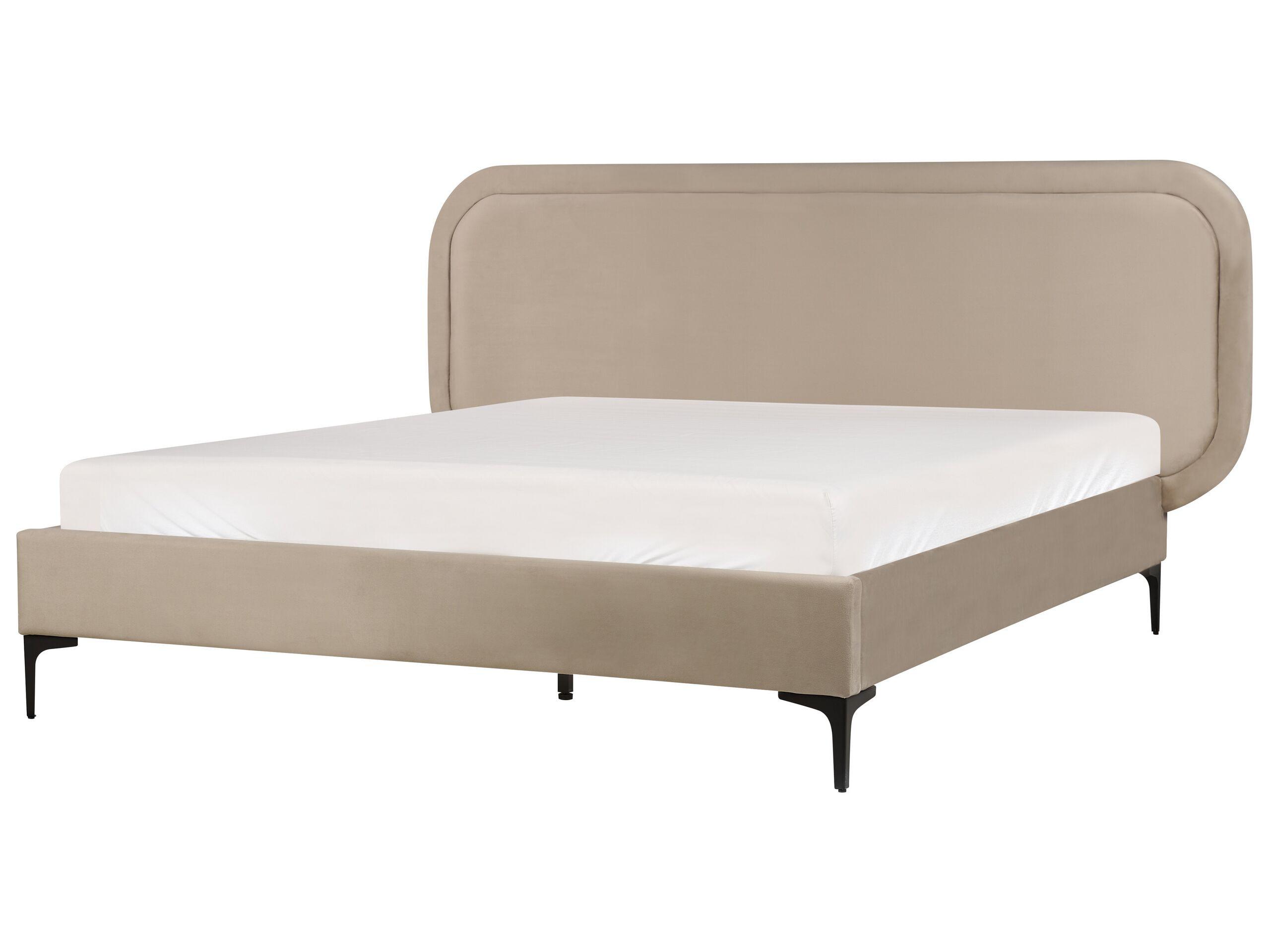 Beliani Bett mit Lattenrost aus Samtstoff Modern SUZETTE  