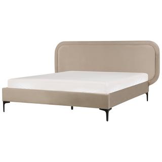 Beliani Bett mit Lattenrost aus Samtstoff Modern SUZETTE  