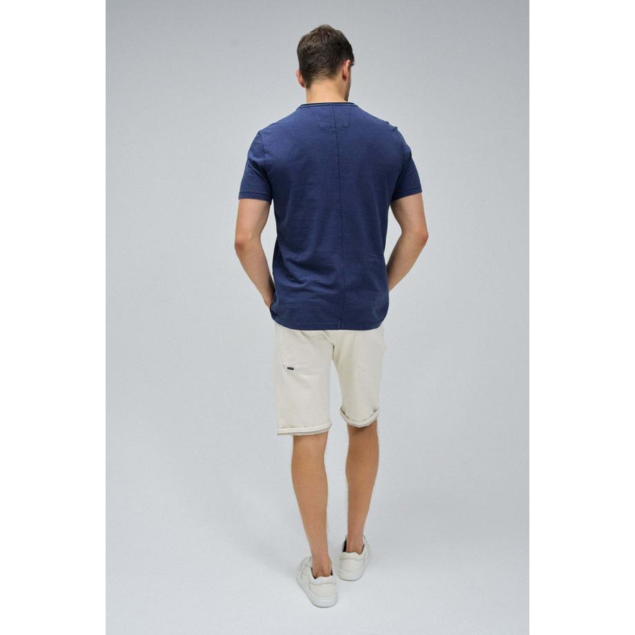 Salsa T-Shirt Slim Fit Scollo a V Bordo Grezzo  