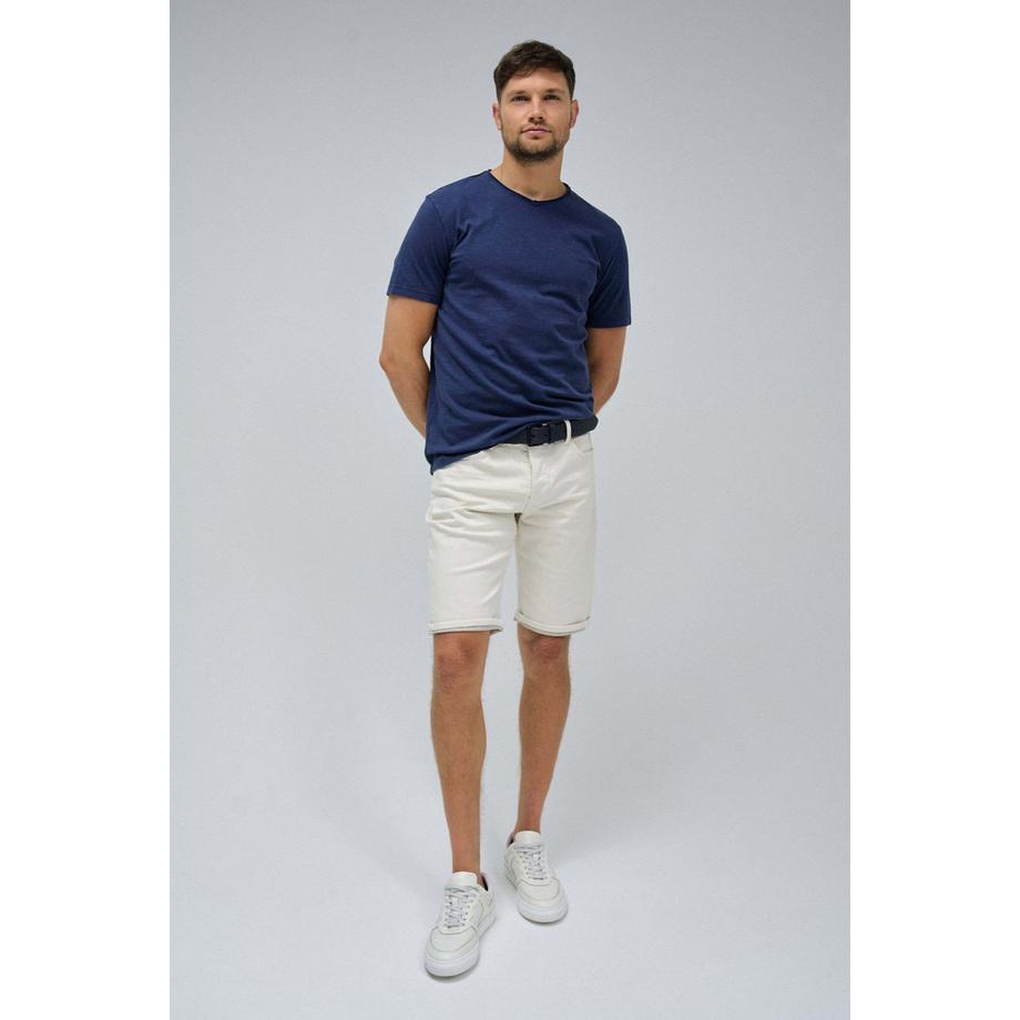 Salsa T-Shirt Slim Fit Scollo a V Bordo Grezzo  