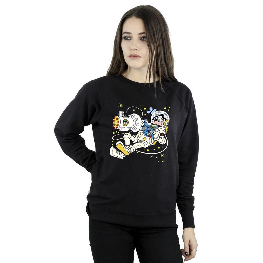 Disney Sweatshirt Reading In Space  