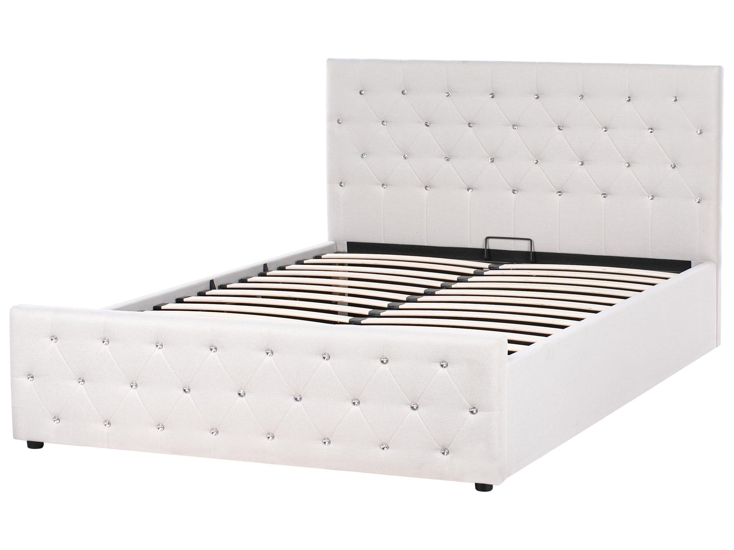 Beliani Letto contenitore en Tessuto Glamour AMIENS  