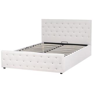 Beliani Letto contenitore en Tessuto Glamour AMIENS  