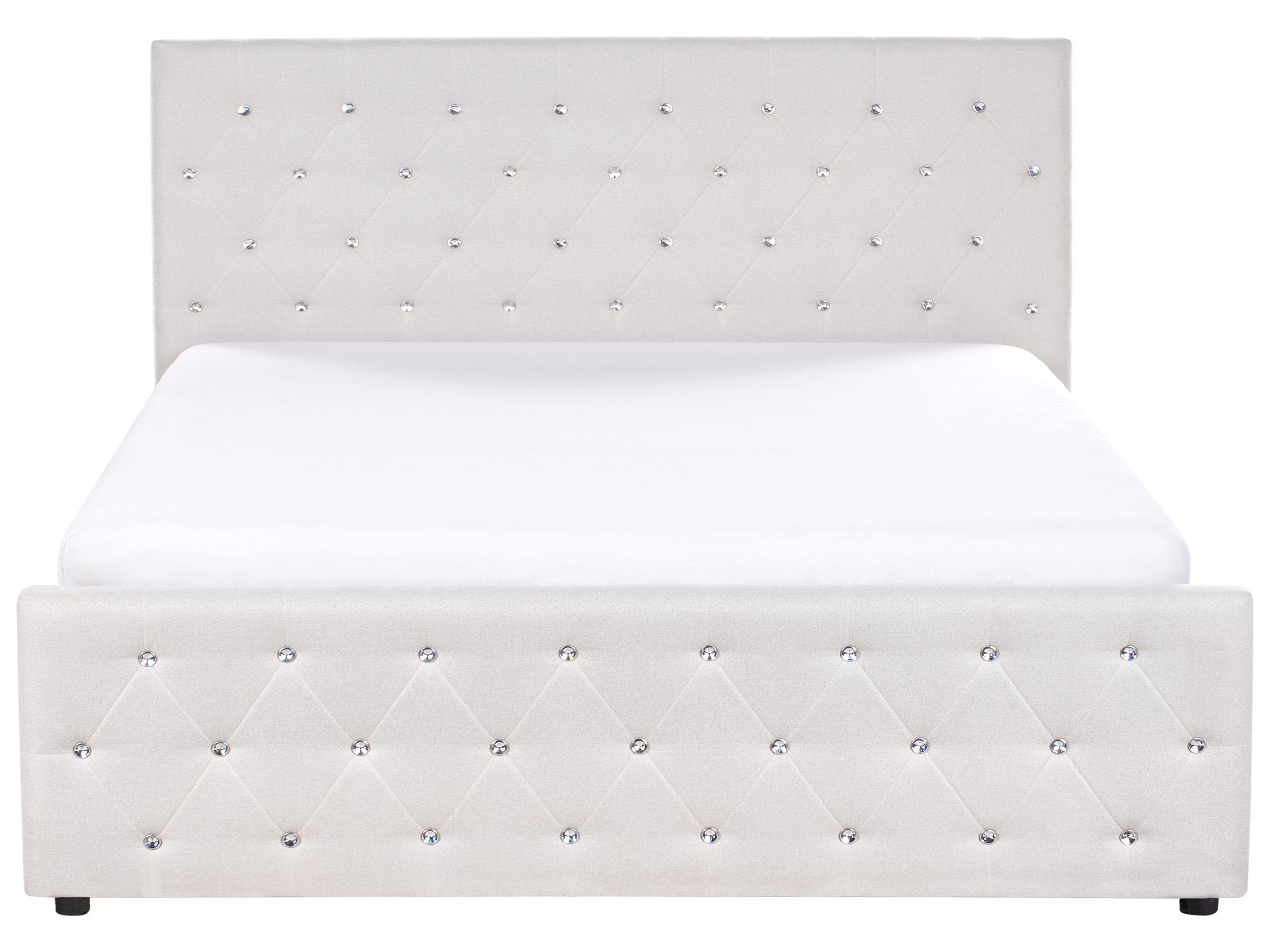 Beliani Letto contenitore en Tessuto Glamour AMIENS  