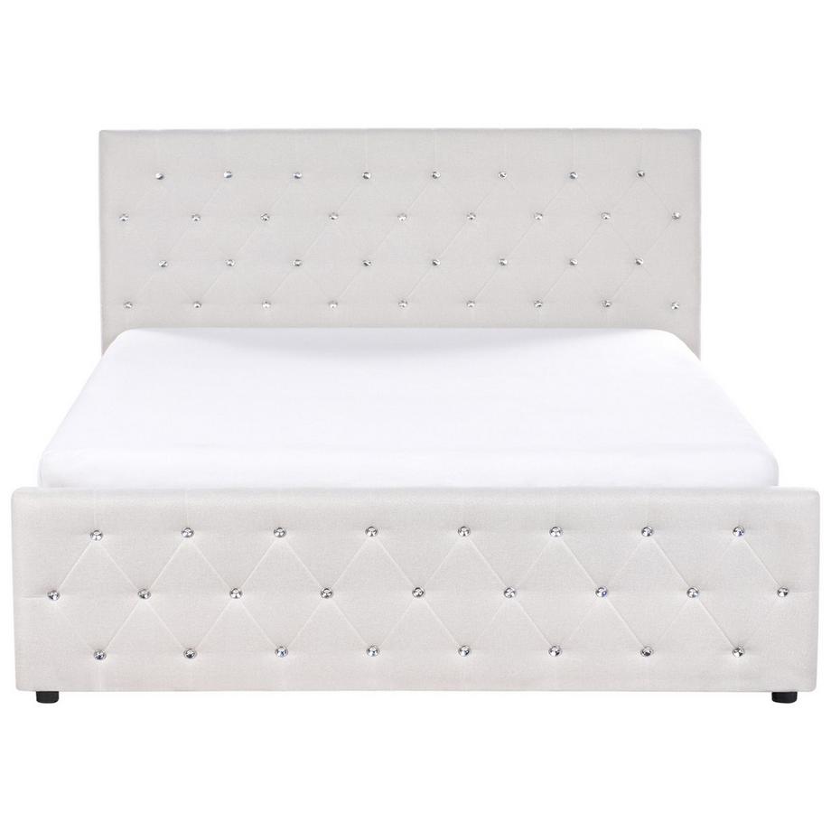 Beliani Letto contenitore en Tessuto Glamour AMIENS  