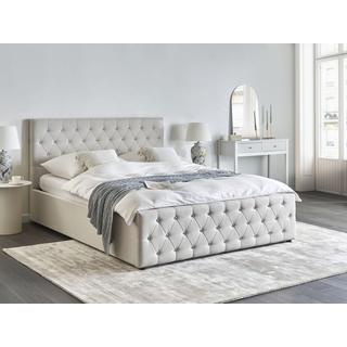Beliani Letto contenitore en Tessuto Glamour AMIENS  