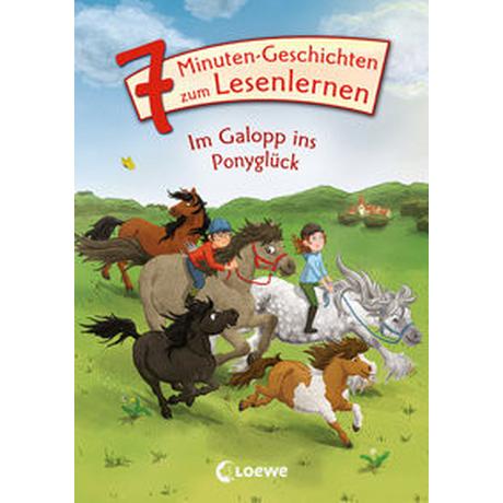 Leselöwen - Das Original - 7-Minuten-Geschichten zum Lesenlernen - Im Galopp ins Ponyglück Loewe Erstlesebücher (Hrsg.); Loewe Erstes Selberlesen (Hrsg.) Copertina rigida 