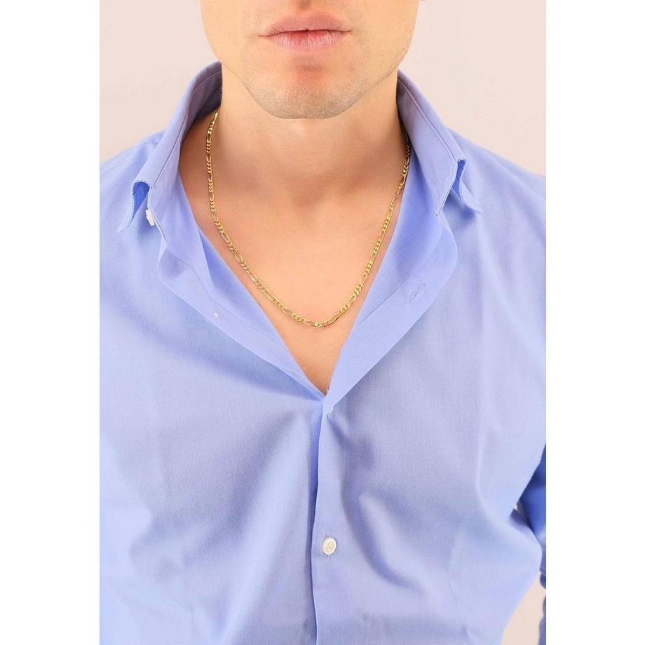 MUAU Schmuck  Collier figaro or jaune 750, 3,4mm, 50cm 