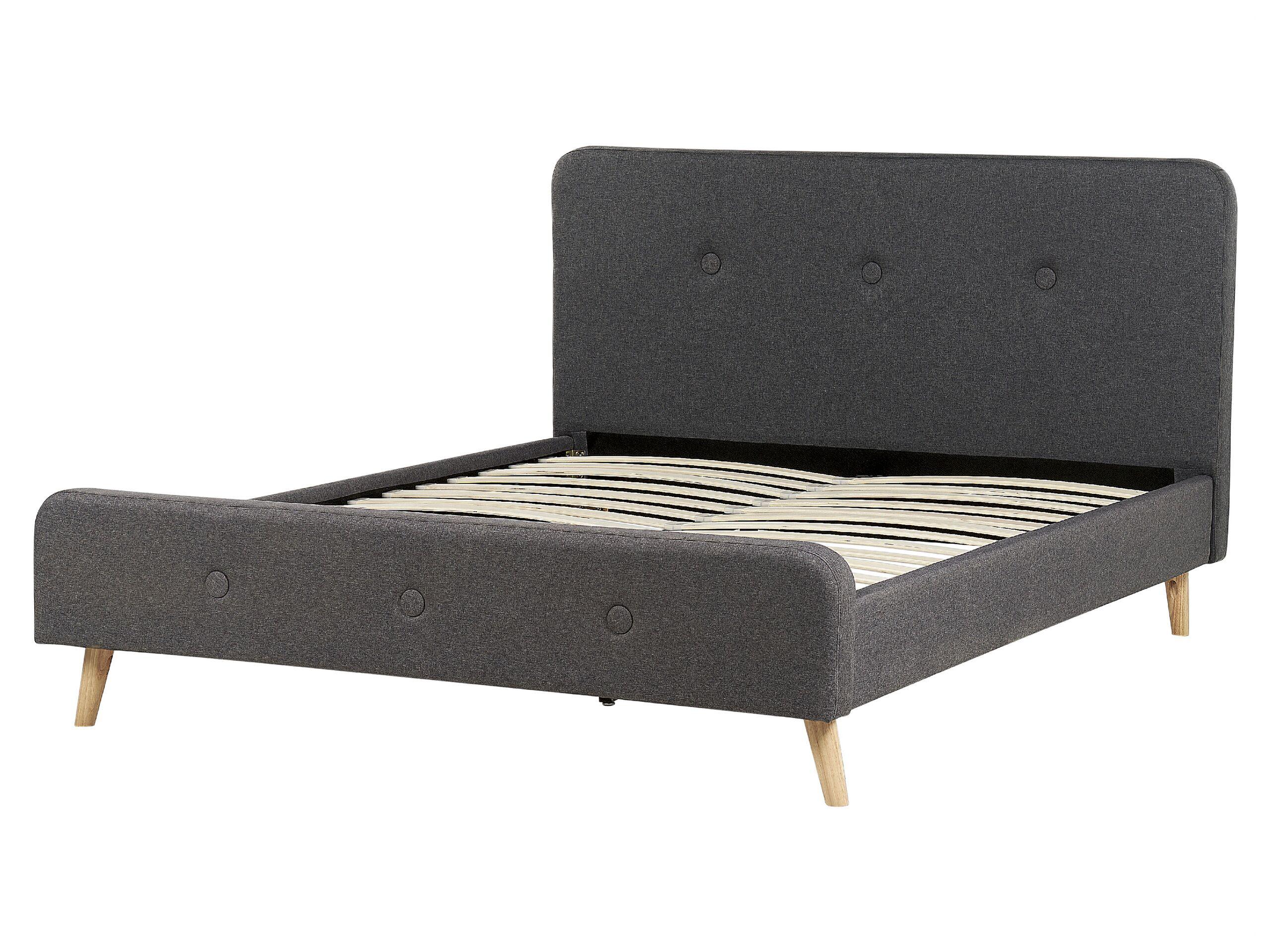 Beliani Letto en Tessuto Retrò RENNES II  