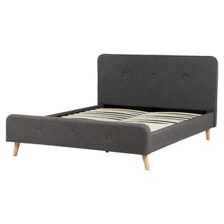 Beliani Letto en Tessuto Retrò RENNES II  