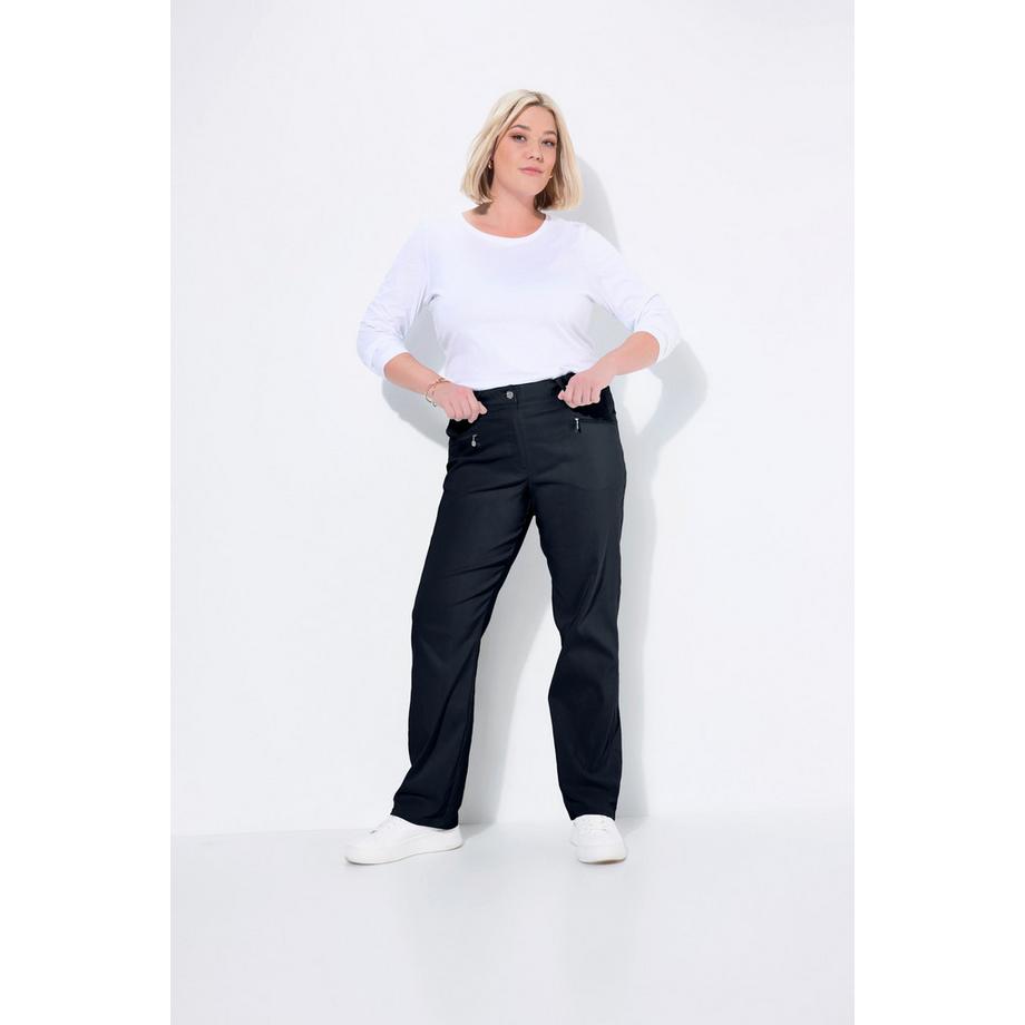 Ulla Popken Mony Pantalon Stretch Thermique Jambe Carotte Poches Zippées  