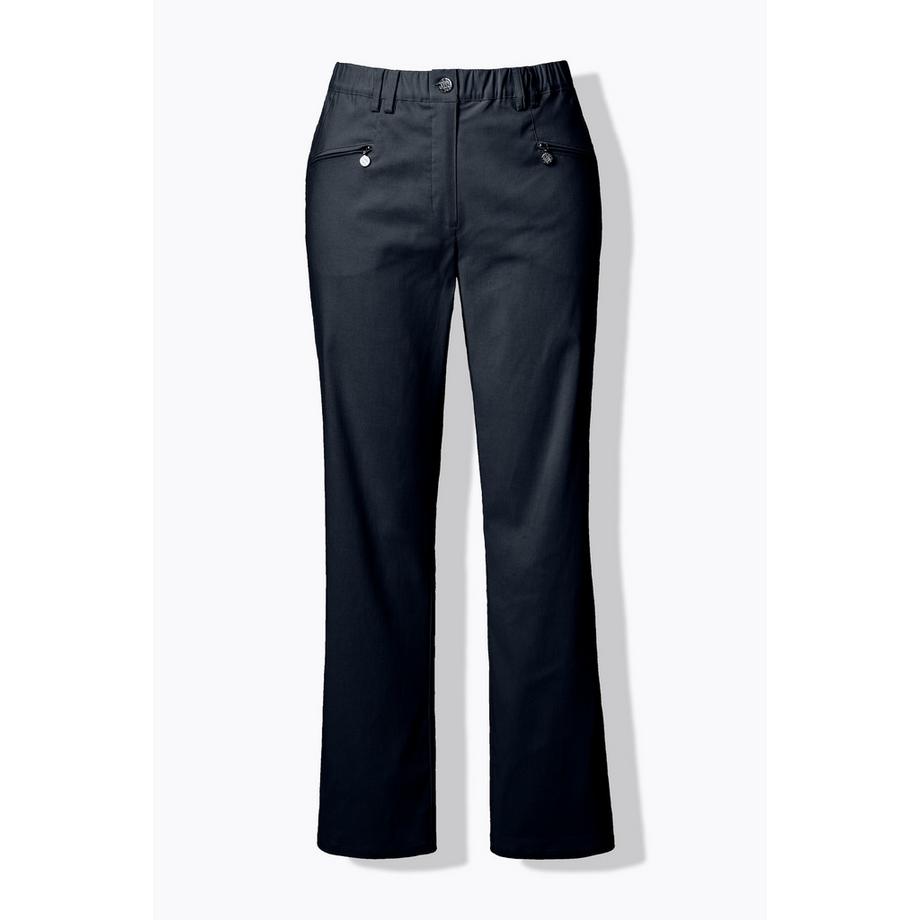 Ulla Popken Mony Pantalon Stretch Thermique Jambe Carotte Poches Zippées  