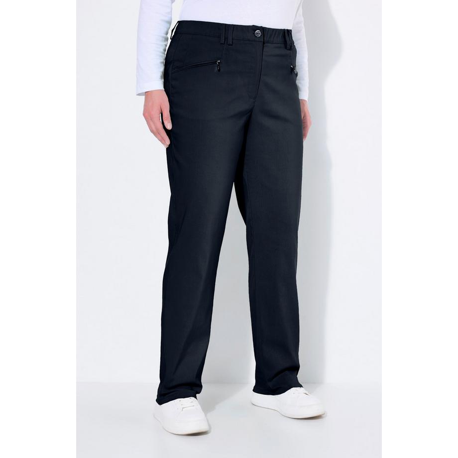 Ulla Popken Mony Pantalon Stretch Thermique Jambe Carotte Poches Zippées  