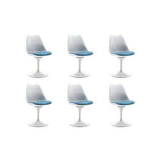 Vente-unique Lot de 6 chaises Polypropylène métal etXAFY  