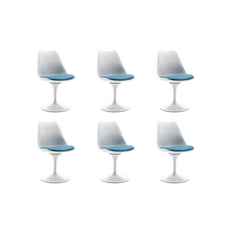 Vente-unique Lot de 6 chaises Polypropylène métal etXAFY  