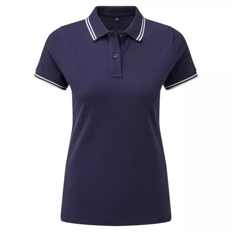 Asquith & Fox  Classic Fit Tipped Polo Navy