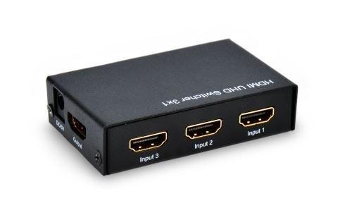 Image of FIB-RMS-CH 3 in 1 UHD HDMI Switch Schwarz - ONE SIZE