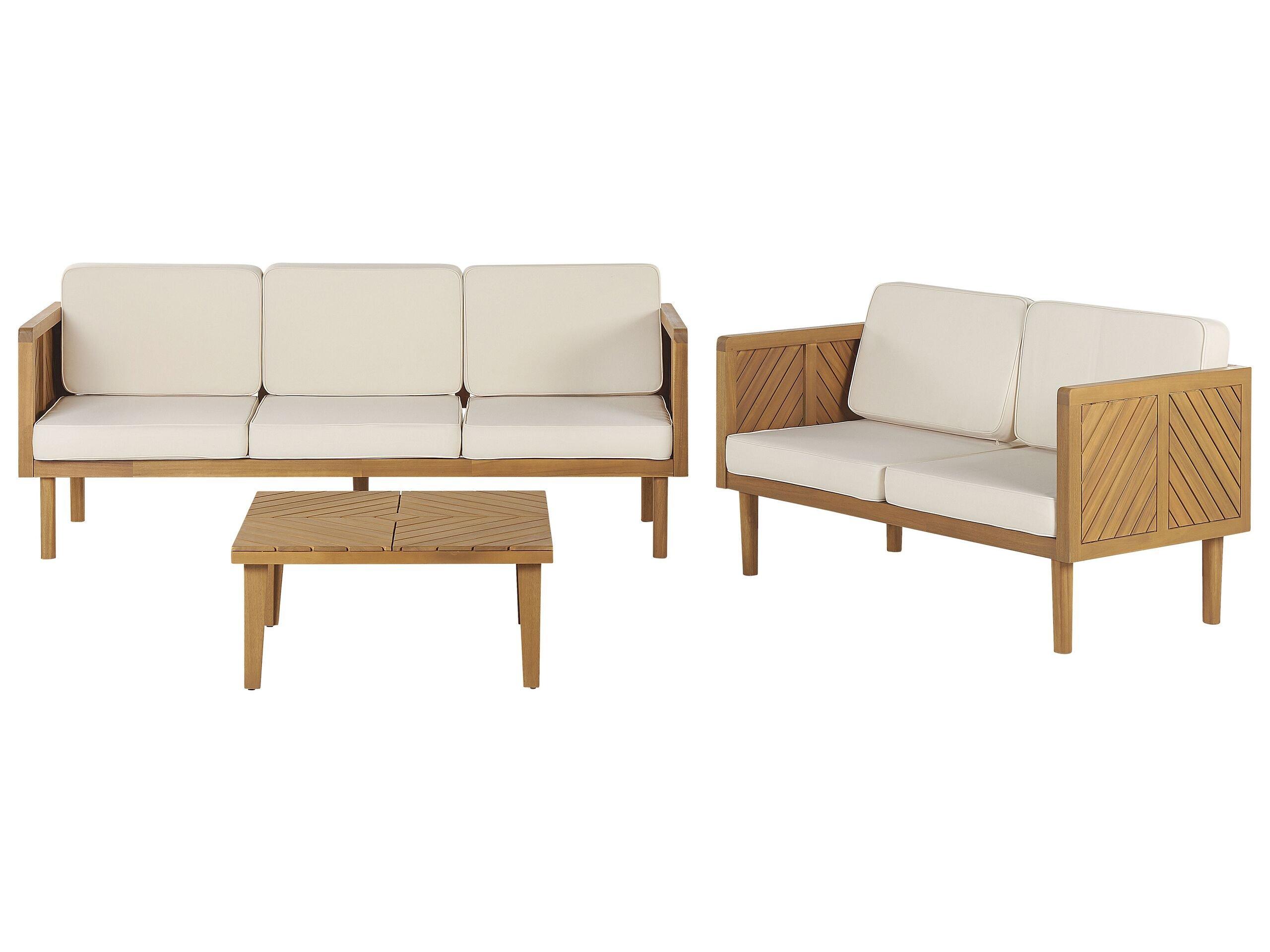 Beliani Lounge Set mit Tisch aus Akazienholz Modern BARATTI  