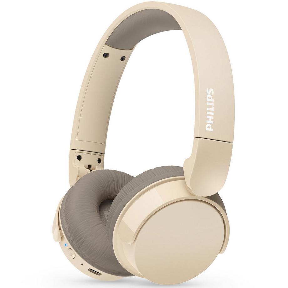 PHILIPS  Cuffie on-ear wireless TAH3209BG, 25 ore di riproduzione, leggere e confortevoli. Beige. 