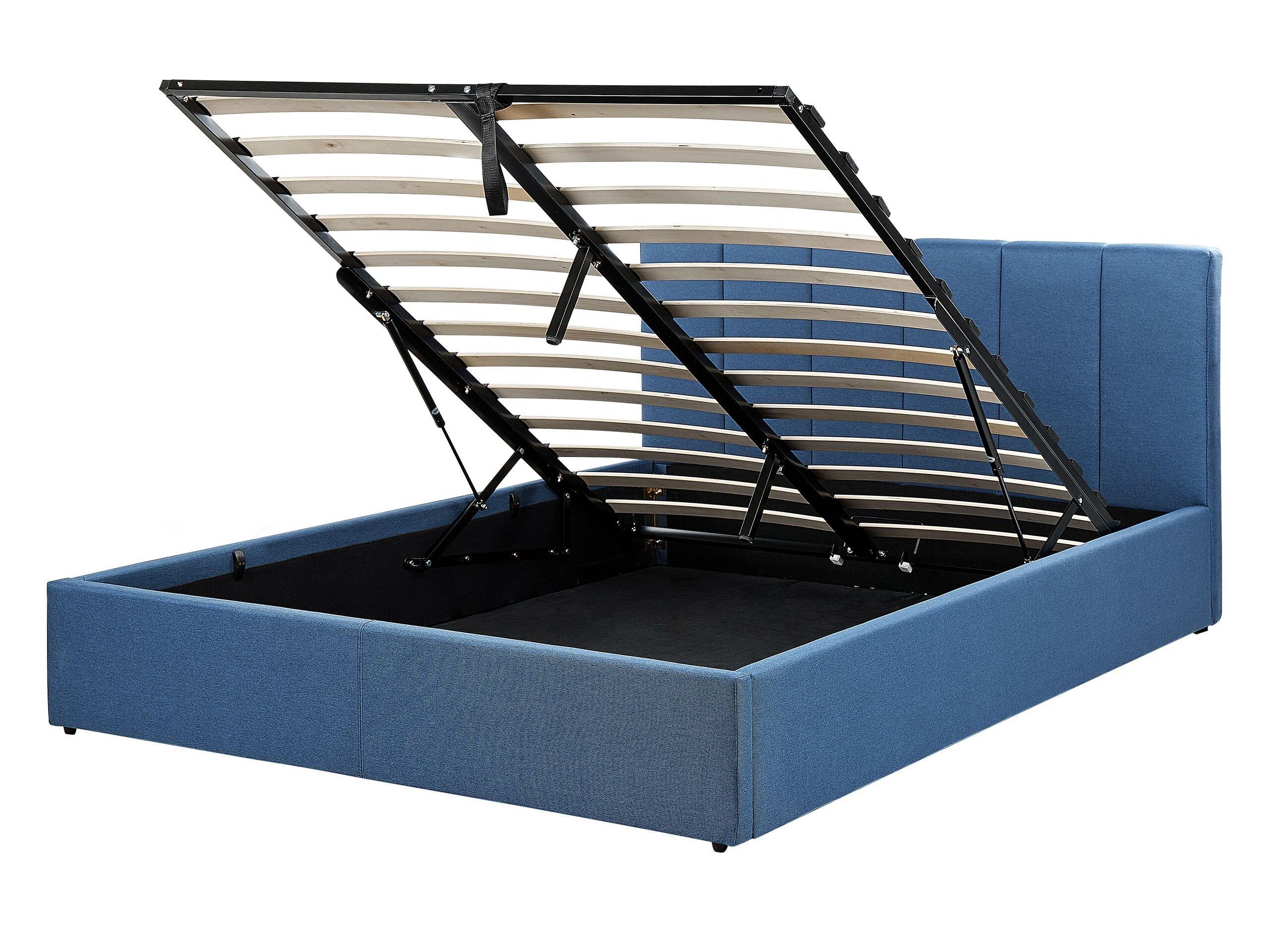 Beliani Bett mit Bettkasten aus Polyester Modern DREUX  