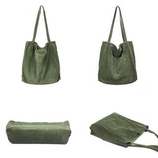 Only-bags.store Große Kapazität Cord Umhängetasche Retro Handtasche  