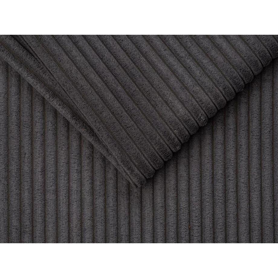 Vente-unique Schlafsofa mit Matratze 4-Sitzer - Liegefläche mit Lattenrost mit breiten Latten 160 cm - Matratze 18 cm - Cord - Grau - VIZIR  