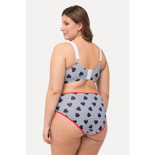 Ulla Popken  Soutien-gorge de maintien, sans armatures, imprimé cœurs/rayures - bonnet C-D 