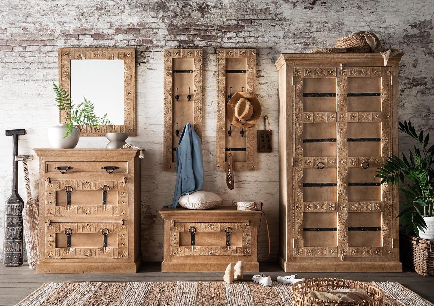 mutoni Armoire Zoprax manguier naturel 180  