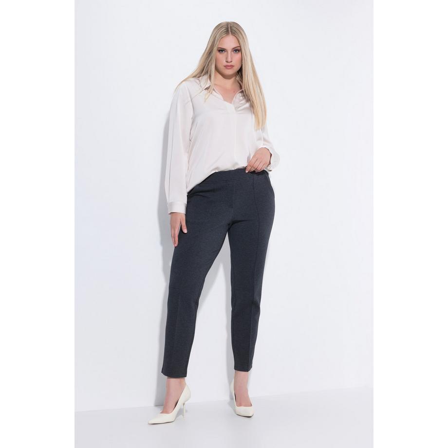 Ulla Popken Punto di Roma Hose konisches Bein Biese Elastikbund  