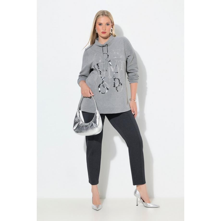 Ulla Popken Punto di Roma Hose konisches Bein Biese Elastikbund  