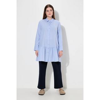 Ulla Popken  Camicia con volant, collo da camicia, maniche lunghe e cotone biologico 