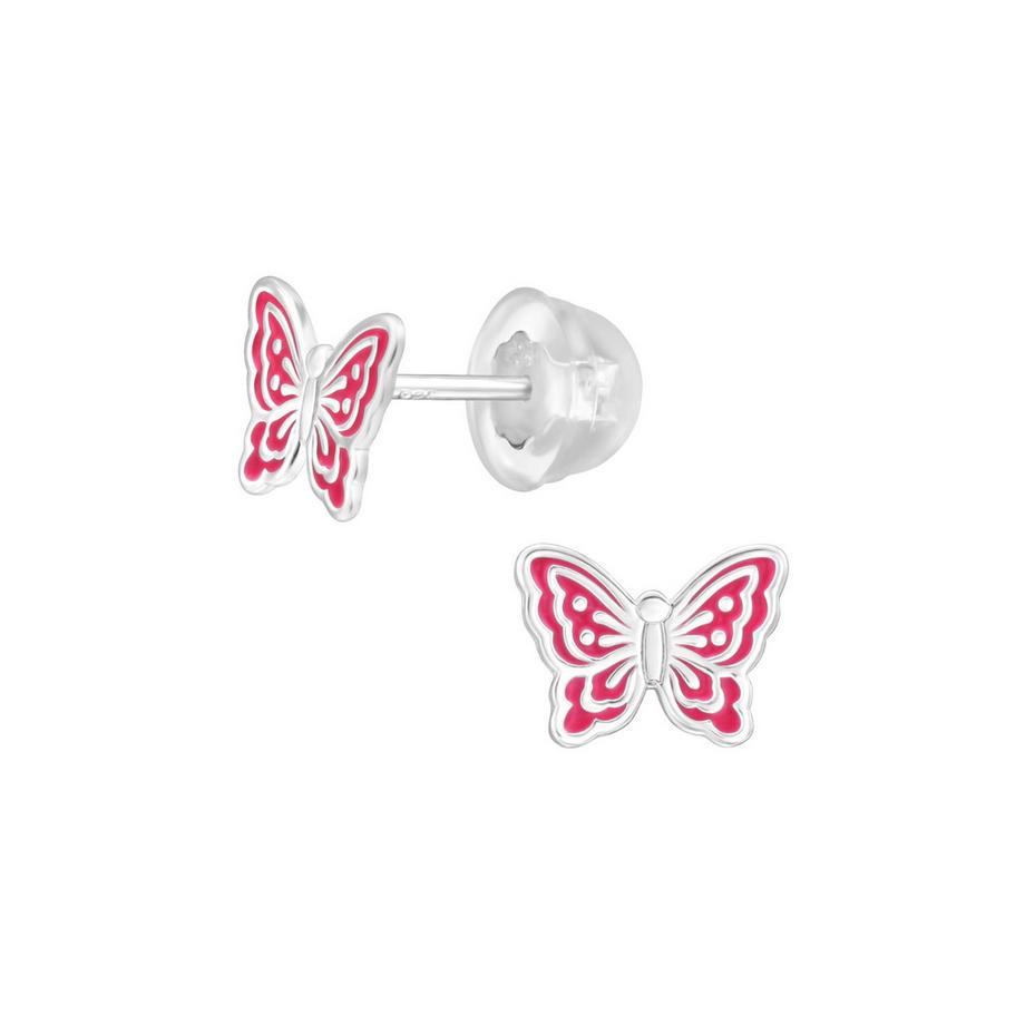 Premium Ohrstecker Schmetterling aus Sterling  mit Epoxidharz